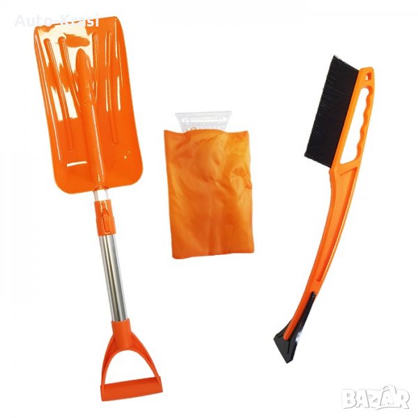 Зимен комплект 3 части /лопата, стъргалка и ръкавица/ - 54017, снимка 1