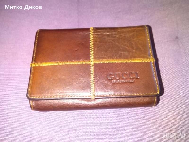 Портфейл Гуччи №3 естествена кожа 135х95мм, снимка 1
