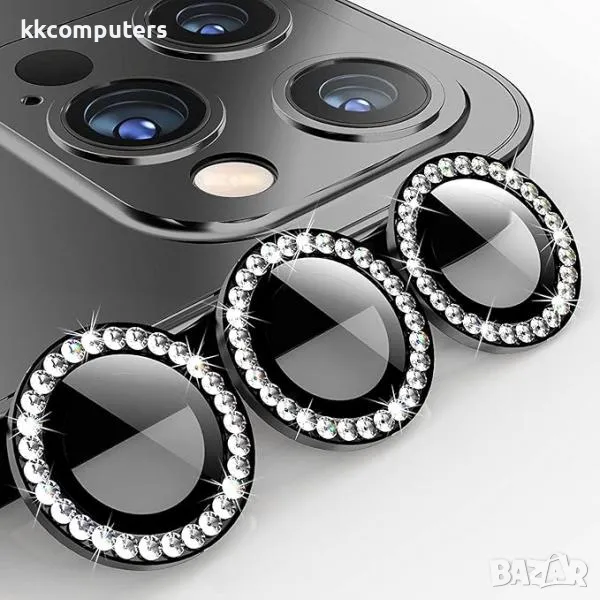 Camera Lens Stone за iPhone 13 / 13 Mini / Черен / Баркод : 2403733, снимка 1