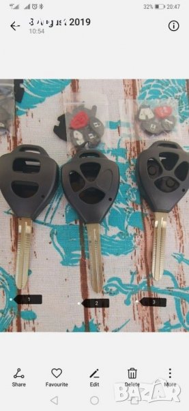 Ключ Тойота Toyota Camry Corolla Verso Avensi Prius Auris, снимка 1