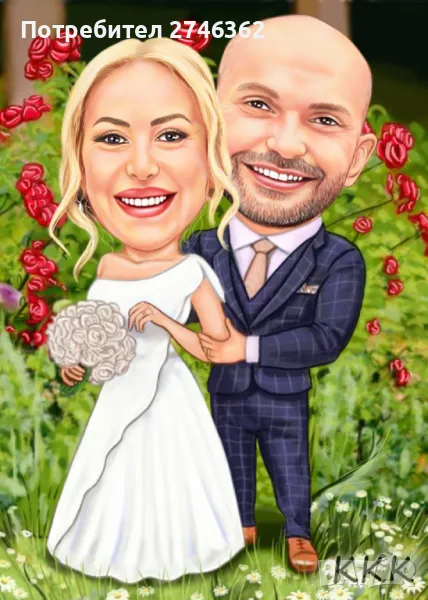 Дигитални карикатури-шарж в рамка, снимка 1