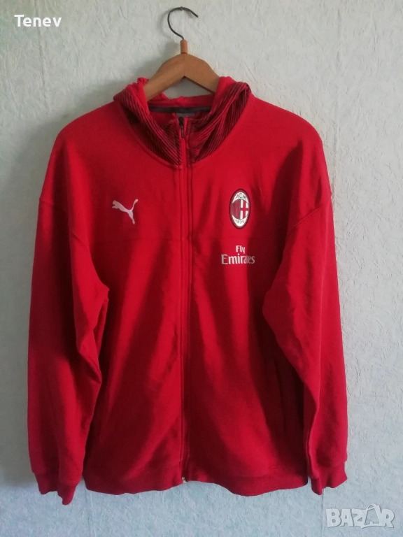 AC Milan Puma оригинално мъжко горнище с качулка суичър Милан XL/2XL памучно , снимка 1
