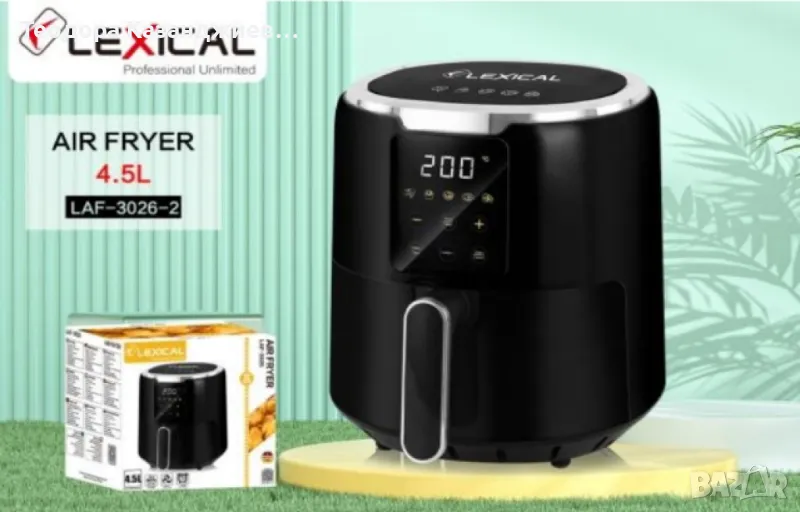 Еър фрайър Lexical Airfryer LAF-3026-1/2, 1300W 4.5L бял/черен, снимка 1