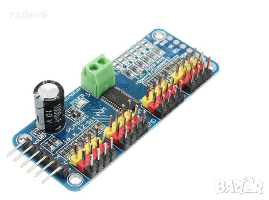 16 канален PWM серво драйвер PCA9685, I2C интерфейс, Ардуино / Arduino, снимка 1