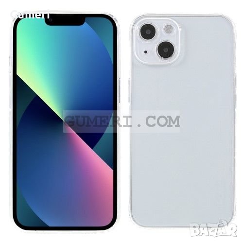 Apple iPhone 13 - Силиконов Гръб със Защита на Камерата - Прозрачен, снимка 1