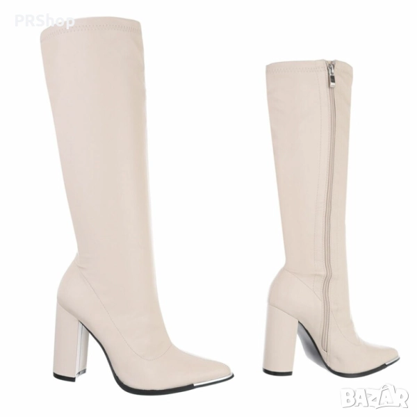 Дамски класически ботуши с ток, снимка 1