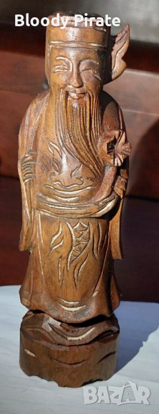 Старинна Тибетска Статуетка Дърворезба, снимка 1