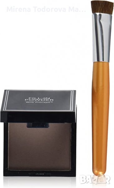 Покрийте сивата си коса с  пудра боя за коса с Procapil - тъмно кафяво, снимка 1