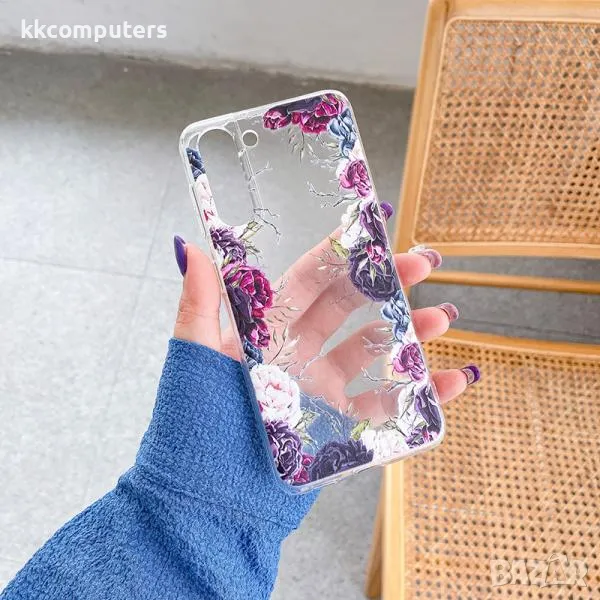 Калъф силикон ART Рози за Samsung Galaxy S24 / Прозрачен / Баркод : 3130220, снимка 1