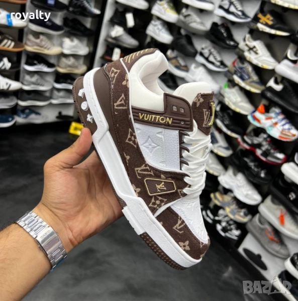 Мъжки маратонки Louis Vuitton Цвят- Бяло и Кафяво, снимка 1