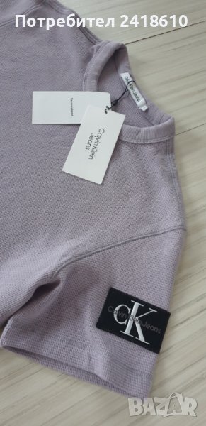 Calvin Klein Jeans CKJ Pique Cotton Mens Size S НОВО! ОРИГИНАЛНА Тениска!, снимка 1