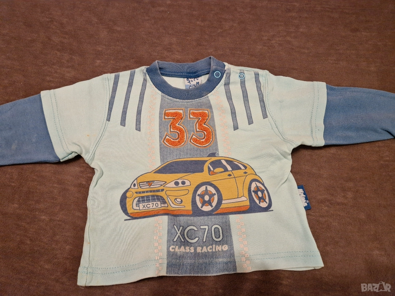9-12м 80см Блуза, памук, кола, без следи от употреба , снимка 1
