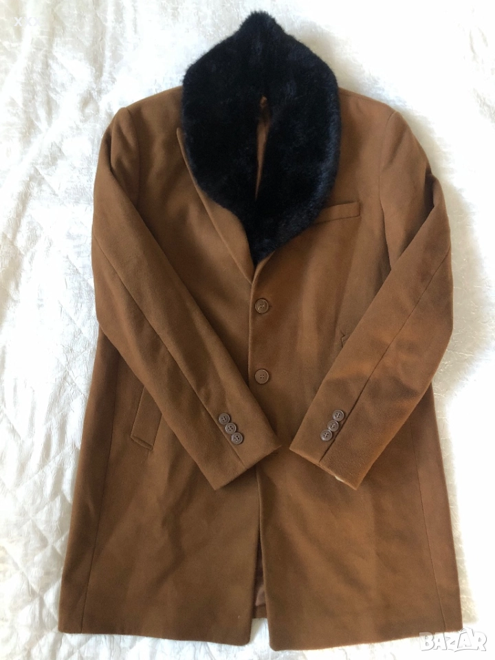 Мъжки палто с яка, снимка 1
