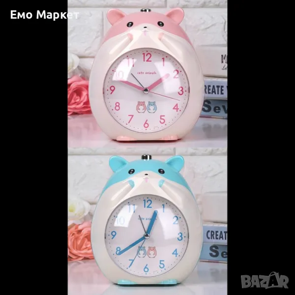 Детски настолен часовник за детска стая с батерии 16х14 см, снимка 1