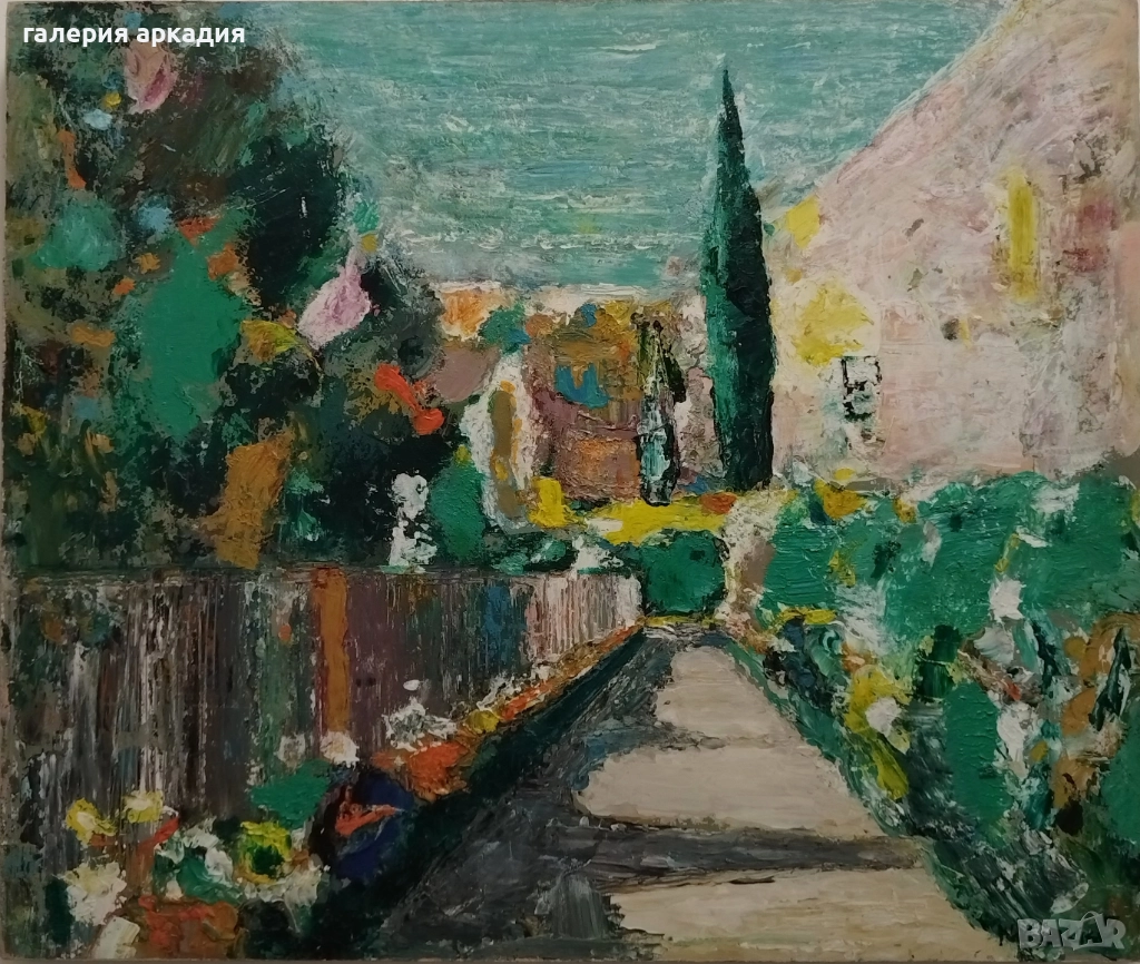 Николай Янакиев, картина "Пейзаж" маслени бои, 65 х 74 см., снимка 1