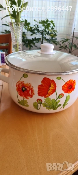 Емайлирана тенджера 8 литра Намалена, снимка 1