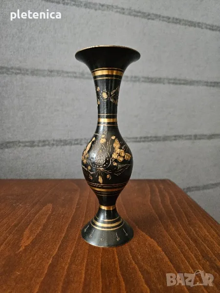 Индийска месингова вазичка , снимка 1