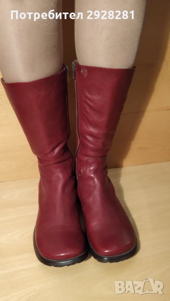 NOW италиански ботуши от естествена кожа, снимка 1