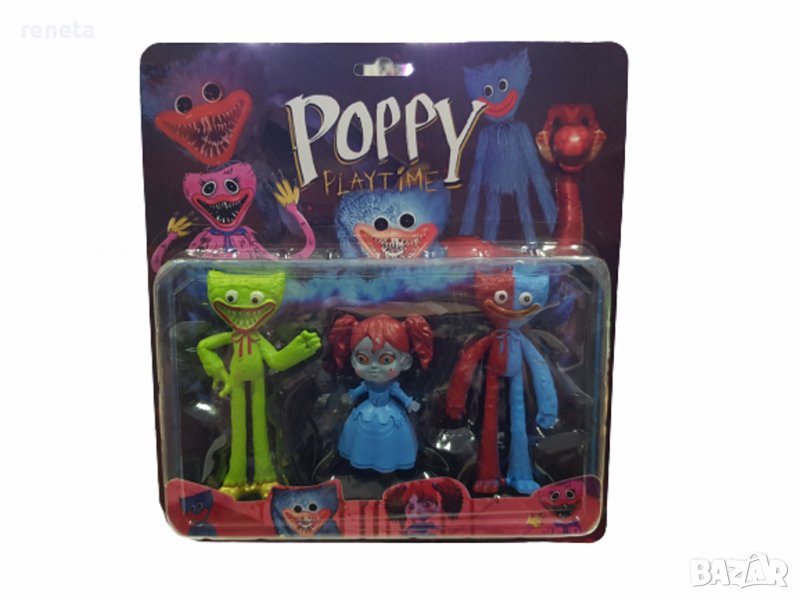 Фигурки Huggy Wuggy, Пластмасови, 3 броя комплект, снимка 1