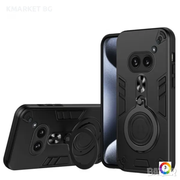 Nothing Phone 2a Удароустойчив Ring Holder 360 Degree Калъф и Протектор, снимка 1