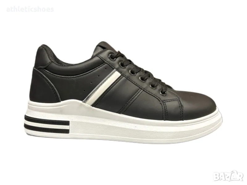 Дамски черни сникърси  еко кожа-2135 , снимка 1