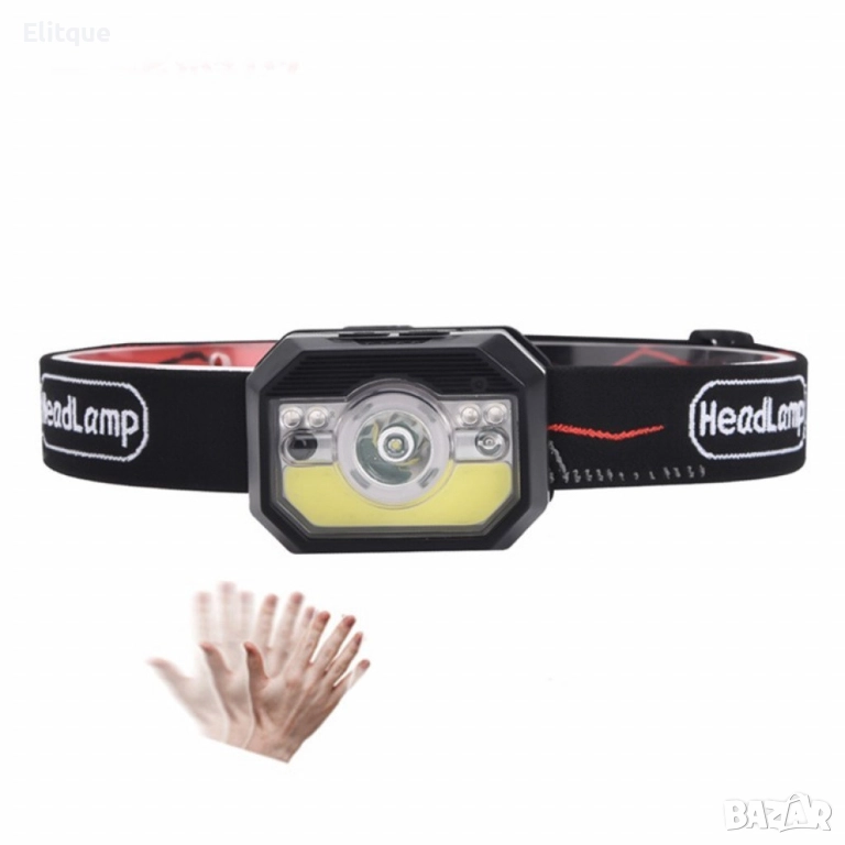 LED фенер за глава с 6 режима на работа, вградена батерия и USB зареждане - FL86, снимка 1