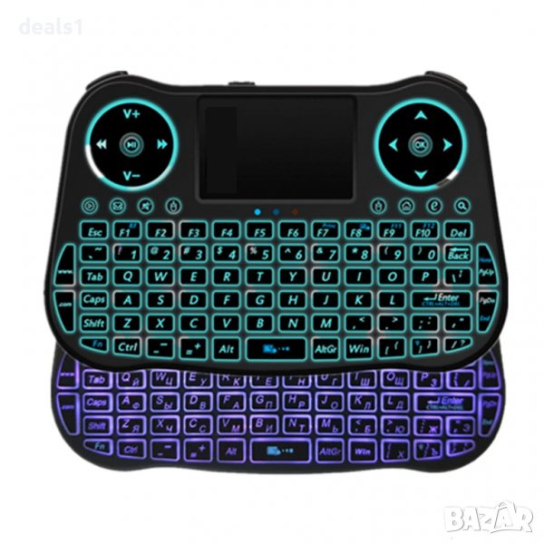 MT08 2.4G Безжична Мини клавиатура с подсветка, снимка 1