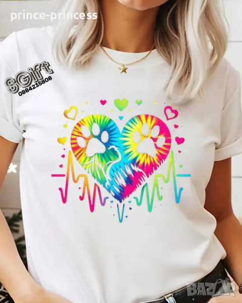 НА ЕДРО Дамска тениска Лапички, снимка 1