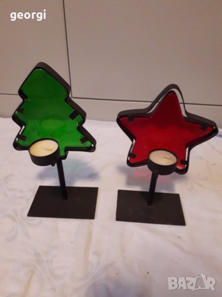 Цветен стъслен свещник, снимка 1