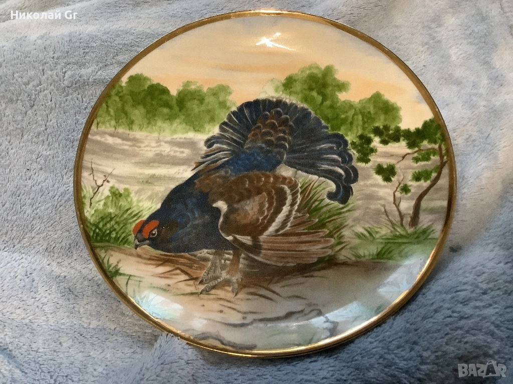 Стенна чиния порцелан производство Германия отличен състояние  диаметър 18 ‘5 см, снимка 1