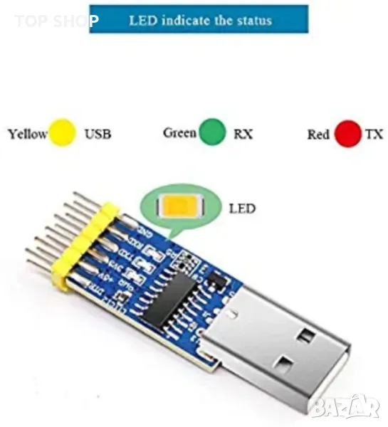 WitMotion USB UART конвертор 3 в 1 Мултифункционален (USB към TTL/USB към RS232/USB към RS485, снимка 1