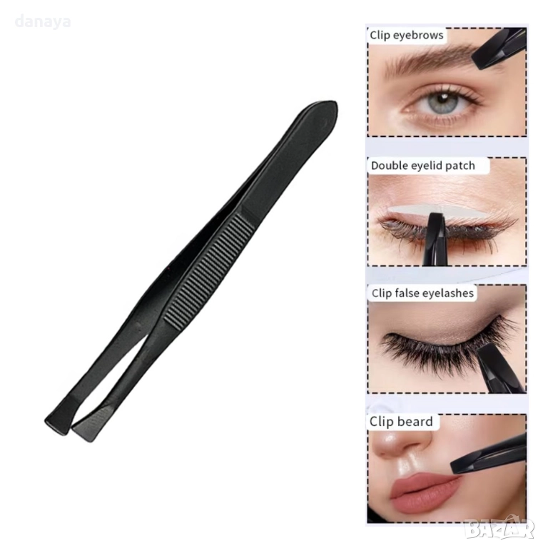 5972 Права пинсета за вежди, снимка 1