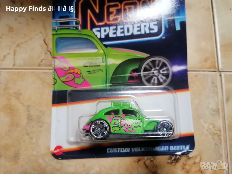 💕🧸🎁🚗 🌟Hot Wheels New Set Neon Custom Volkswagen Beetle, Nissan Silvia (S13), снимка 1