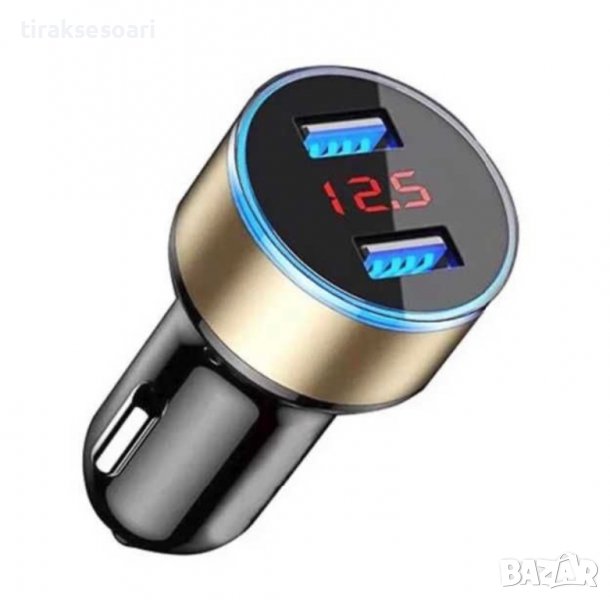 12-30V Волтметър за МПС с 2 бр. USB за зареждане / USB за запалка, снимка 1