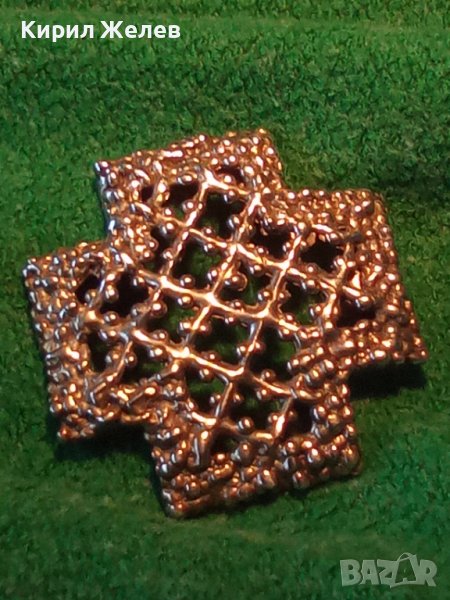 АЖУРЕН СРЕБЪРЕН ВИНТИДЖ - АРТ КРЪСТ МАРКОВО СРЕБРО 925 МАЙСТОРСКА ДИЗАЙНЕРСКА ИЗРАБОТКА 27661, снимка 1