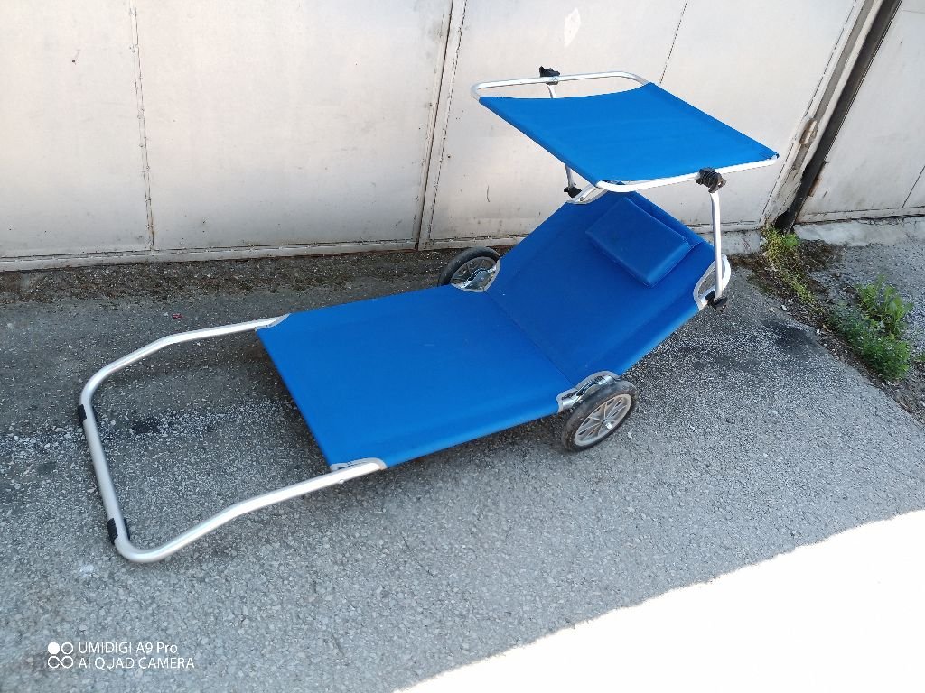 запазен Шезлонг алуминиев, сгъваем стол плажен на колела в Къмпинг мебели в  гр. Русе - ID37133346 — Bazar.bg
