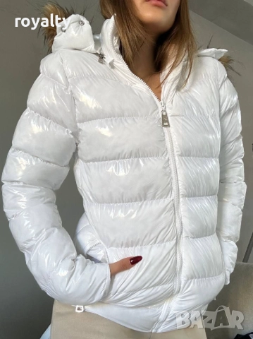 Зимно Късо Бяло Дамско Яке НА ЕДРО , снимка 3 - Якета - 52924821