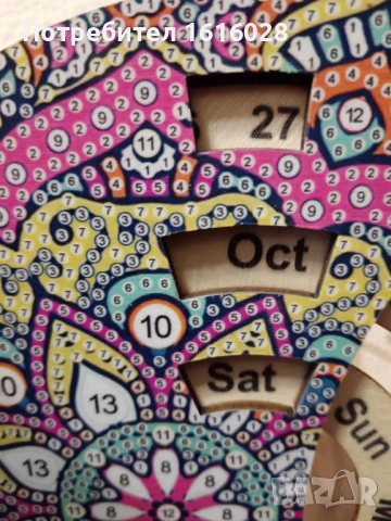 Диамантен дървен вечен календар., снимка 4 - Гоблени - 45436912