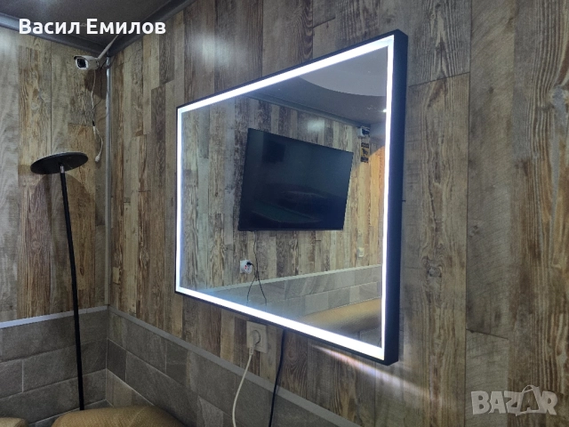 Огледало с рамка ,с LED осветление 90 х 70, снимка 2 - Лед осветление - 52318552
