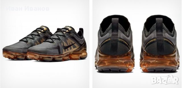 оригинални маратонки  Nike Air VaporMax 2019 Mettalic Gold номер 43-44, снимка 6 - Маратонки - 39889256
