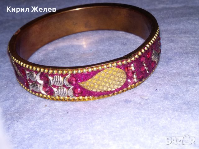 ЕФЕКТНА МОДНА ОРНАМЕНТИРАНА АРТ ГРИВНА БРОНЗИРАНА НЕРЪЖДАЕМА СТОМАНА и КРИСТАЛЧЕТА 37528, снимка 8 - Гривни - 40811061