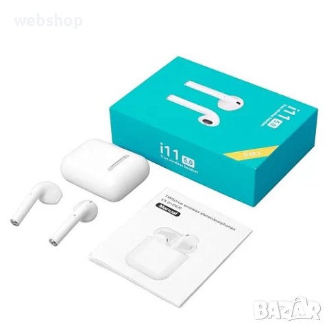 Безжични Bluetooth слушалки i11S с кутийка за зареждане , снимка 2 - Безжични слушалки - 42163180