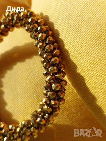 Гривни изплетени с кристални мъниста ESBBELA, снимка 5 - Гривни - 53948143