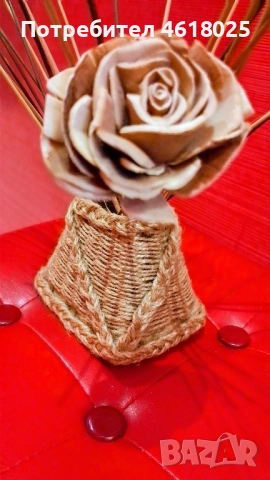 Ръчно Декорирана Вазичка/Поставка, снимка 3 - Декорация за дома - 52141288