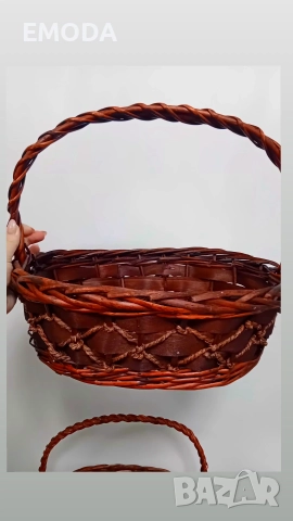 4бр плетени кошници – комплект, отлично състояние, снимка 2 - Органайзери - 52595613