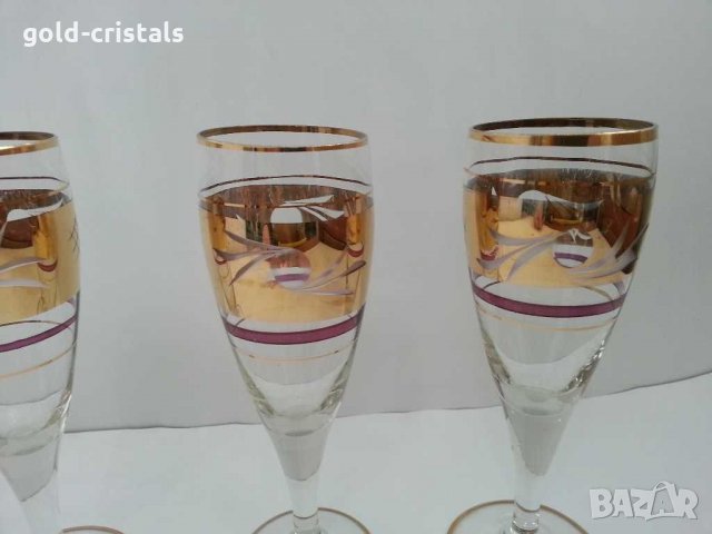 антикварни чаши с позлата  гравирани, снимка 11 - Антикварни и старинни предмети - 31627809