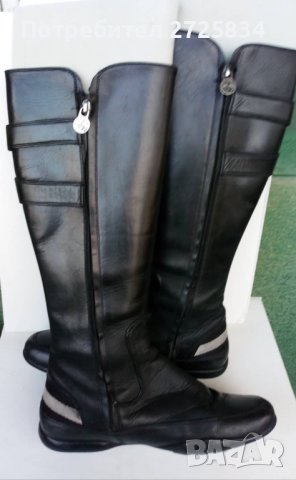 Високи ботуши, BALLY, черни, номер 38 1/2, снимка 2 - Дамски ботуши - 31625431
