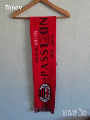 AC MILAN 120 ANNI 1899-2019 PASS120N юбилеен шал футболен Милан SCARF SCIARPA ULTRAS оригинален 