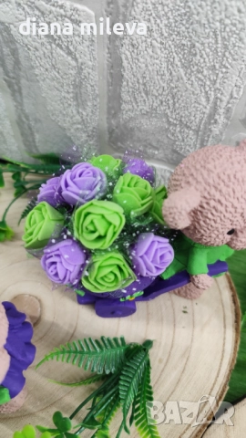 Сладки малки мечета в лилаво и зелено!!, снимка 7 - Декорация за дома - 52082800