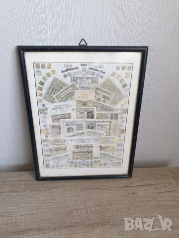 Стар колаж на немските марки от голямата инфлация 1914-1923г